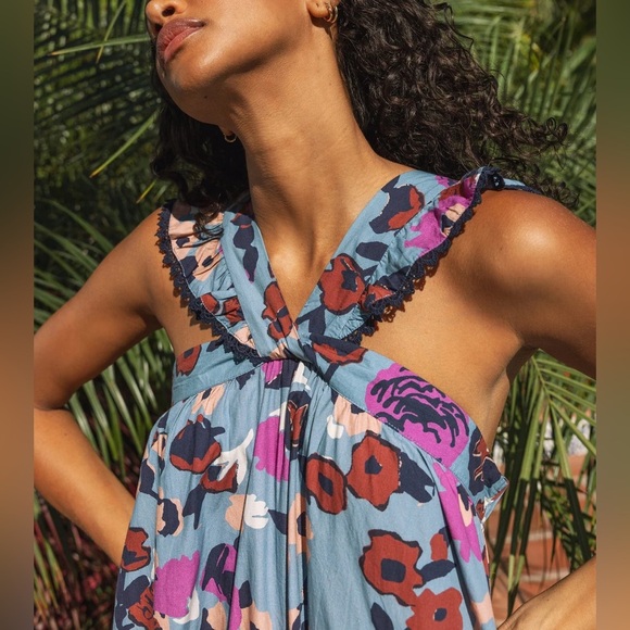 CLEOBELLA hedy midi dress in‎ Waterlily purple multi Sz Large NWT - Picture 4 of 16